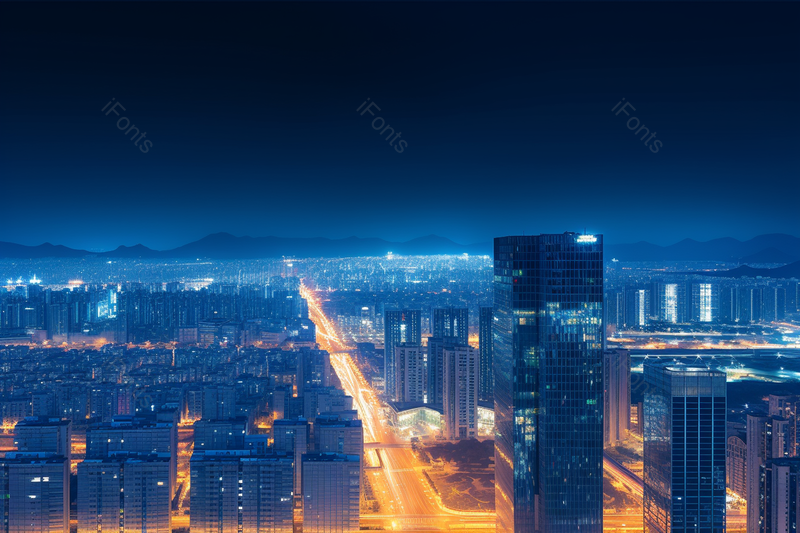 晚上在高楼上远看渺小的城市城市市区大厦办公楼商务楼居民楼建筑夜间夜景实拍,高清,摄影图,摄影图片,图片大全,摄影图免费下载